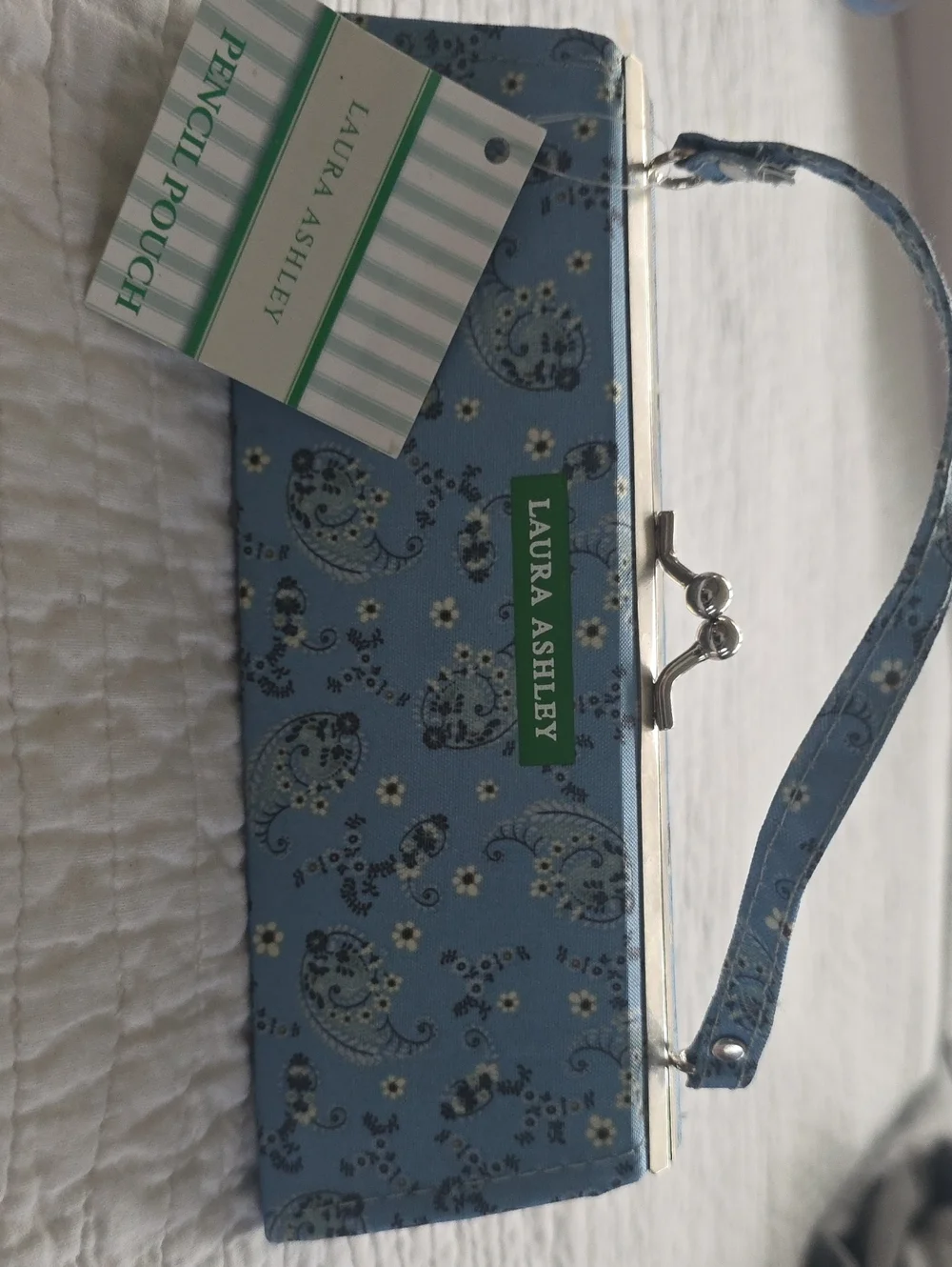 NWT Laura Ashley Blue Bandana Pencil Pouch